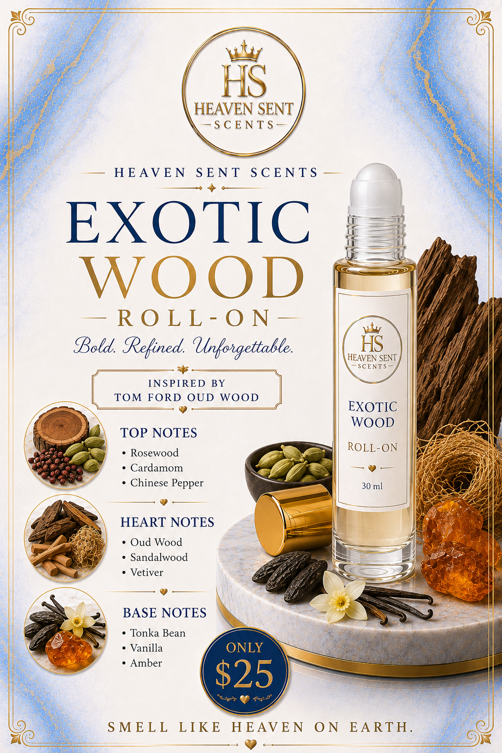 EXOTIC WOOD "INSPIRED TOM FORD OUD WOOD" ROLL-ON