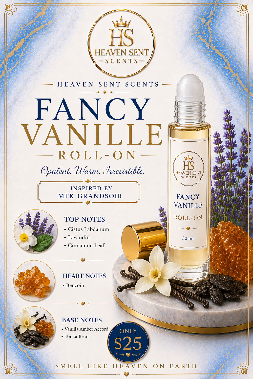 FANCY VANILLE "INSPIRED BY MFK GRANDSOIR” ROLL-ON