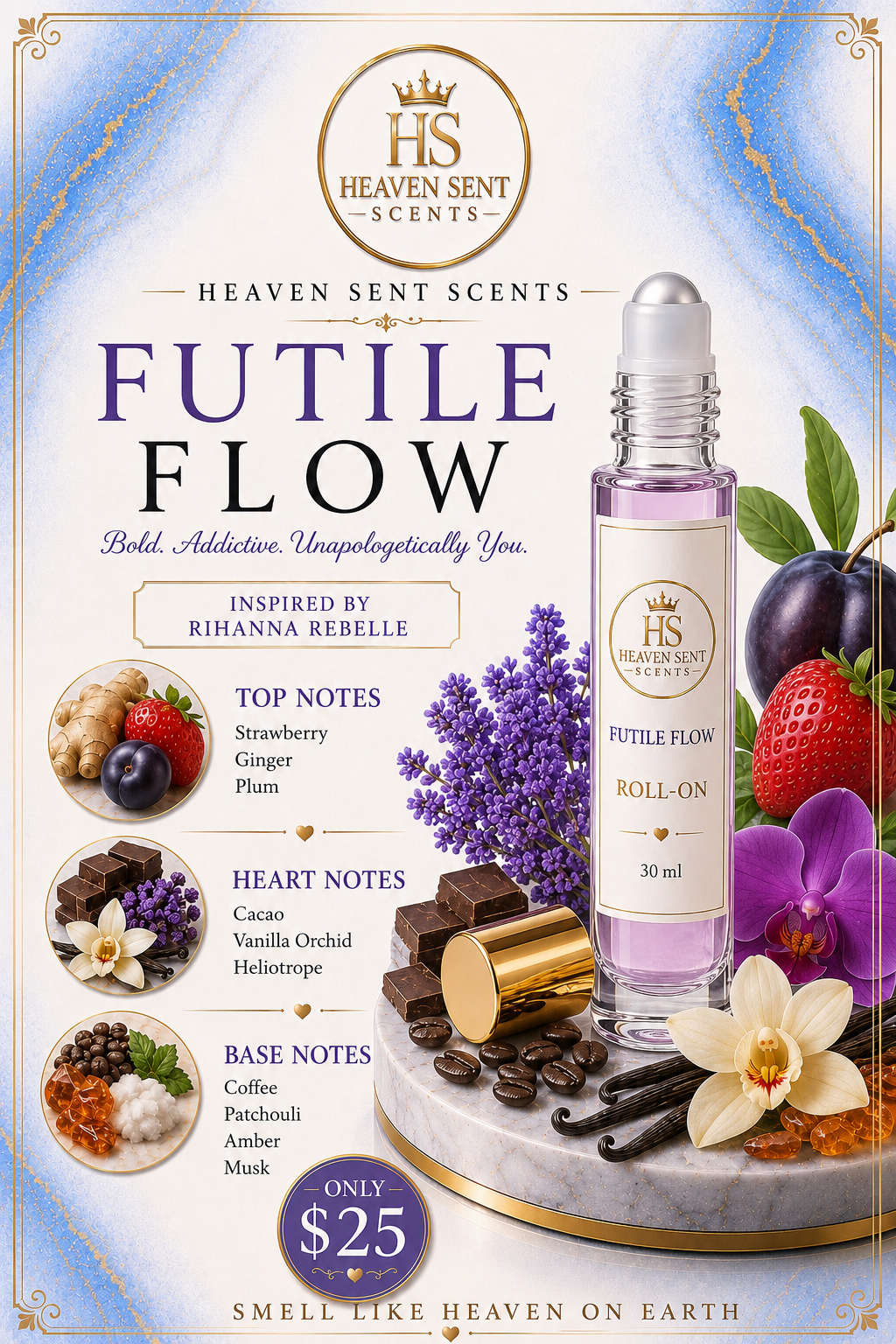 FUTILE FLOW "INSPIRED BY RIHANNA REBELLE" ROLL-ON